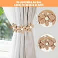 thumbnail image 2 of Monebena 2pcs Sunflower Curtain Tiebacks, Cute Flower Curtain Buckles Curtain Holdbacks for Draperies Elegant Boho Curtain Tie Backs for Home Outdoor Bedroom Office Decorative Curtain(Khaki), 2 of 15