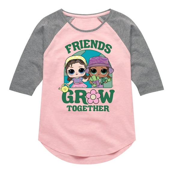 LOL Surprise! Dolls - Friends Grow Together - Toddler & Youth Girls Raglan Graphic T-Shirt