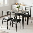 thumbnail image 1 of Bingirl 5-Piece Breakfast Nook Dining Set with 4 Chairs - Dining Table for 4 Gray, 1 of 6