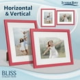 thumbnail image 4 of Icona Bay 8x10 Red Picture Frames W/ 5x7 Mat, 5 PK, Bliss Tabletop Frames, 4 of 7