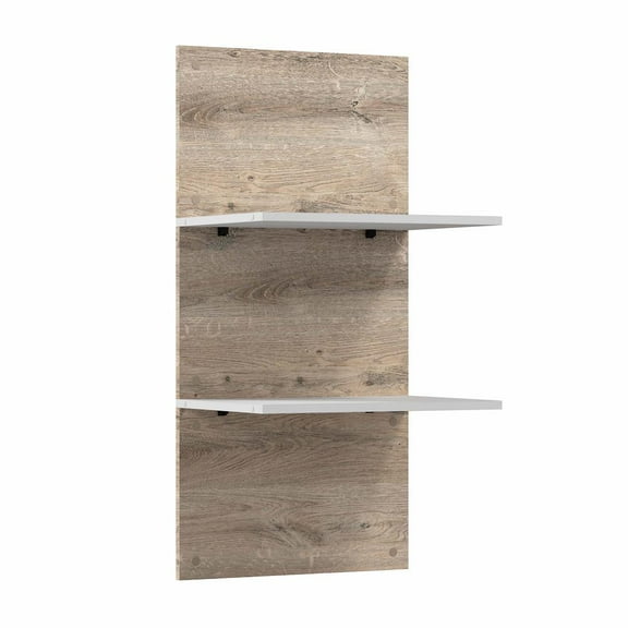 Cielo 20W Floating Shelves in Rustic Brown and White - Engineered Wood