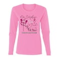 thumbnail image 2 of Wild Bobby In October We Wear Pink Diamond Heel Breast Cancer Awareness Women Graphic Long Sleeve Tee, Light Pink, XX-Large, 2 of 6