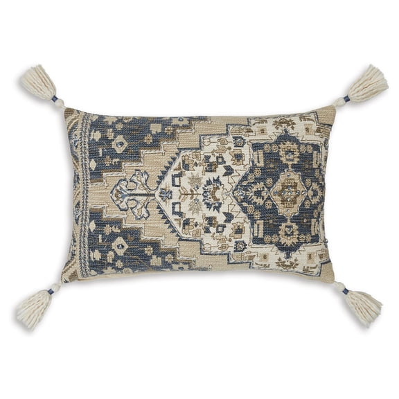 Signature Design by Ashley Winbury Pillow, Blue/Tan/White