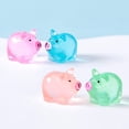 thumbnail image 4 of Dserhfy 12Pcs Mini Pig Figurine Glow-in-the-dark Resin Tiny Pig Ornament Miniature Animal Statue Toy Fairy Garden Microlandscape Desktop Decoration, 4 of 8