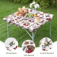 thumbnail image 4 of White Christmas Santa and Character Pattern Square Fitted Tablecloth with Elastic Edge,Square Table Cover,Washable Elastic Table Cover for Home Kitchen Party Decor 36"x36", 4 of 6