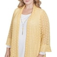 thumbnail image 4 of Alfred Dunner Womens Plus-Size Two In One Pointelle Knit Top With Necklace, 4 of 4
