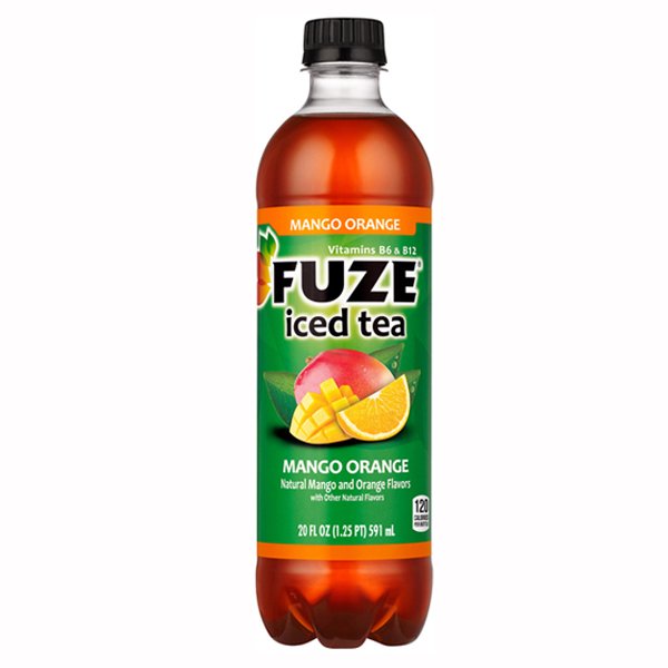 Fuze Mango Orange Iced Tea 20 oz Plastic Bottles Pack of 24 Walmart