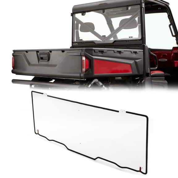 Kojem Clear Rear Windshield for 2013 2014 2015 2016 2017 2018 2019 2020 2021 Polaris Ranger XP 900 1000 CREW XP 570