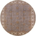 thumbnail image 1 of Ahgly Company Tapis d'Intérieur Rond Milieu du Siècle Moderne Kaki Rose Zone Orientale Rose, 4' Rond, 1 of 6