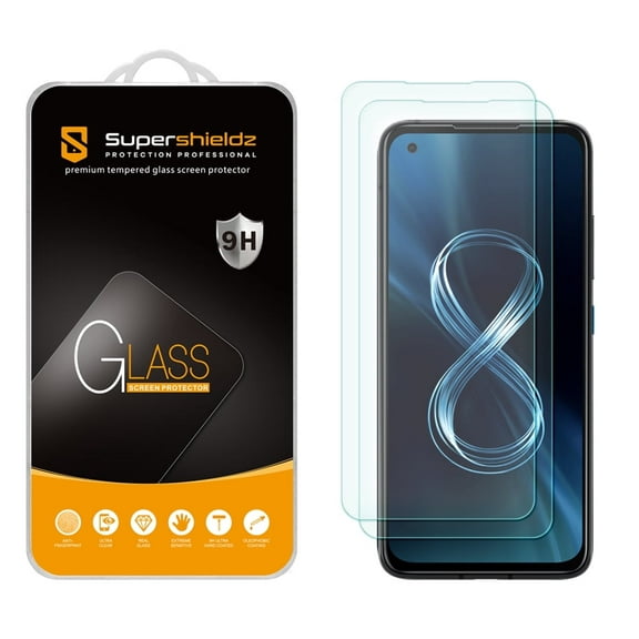 [2-Pack] Supershieldz for Asus Zenfone 8 (5.9 inch) Tempered Glass Screen Protector, Anti-Scratch, Anti-Fingerprint, Bubble Free