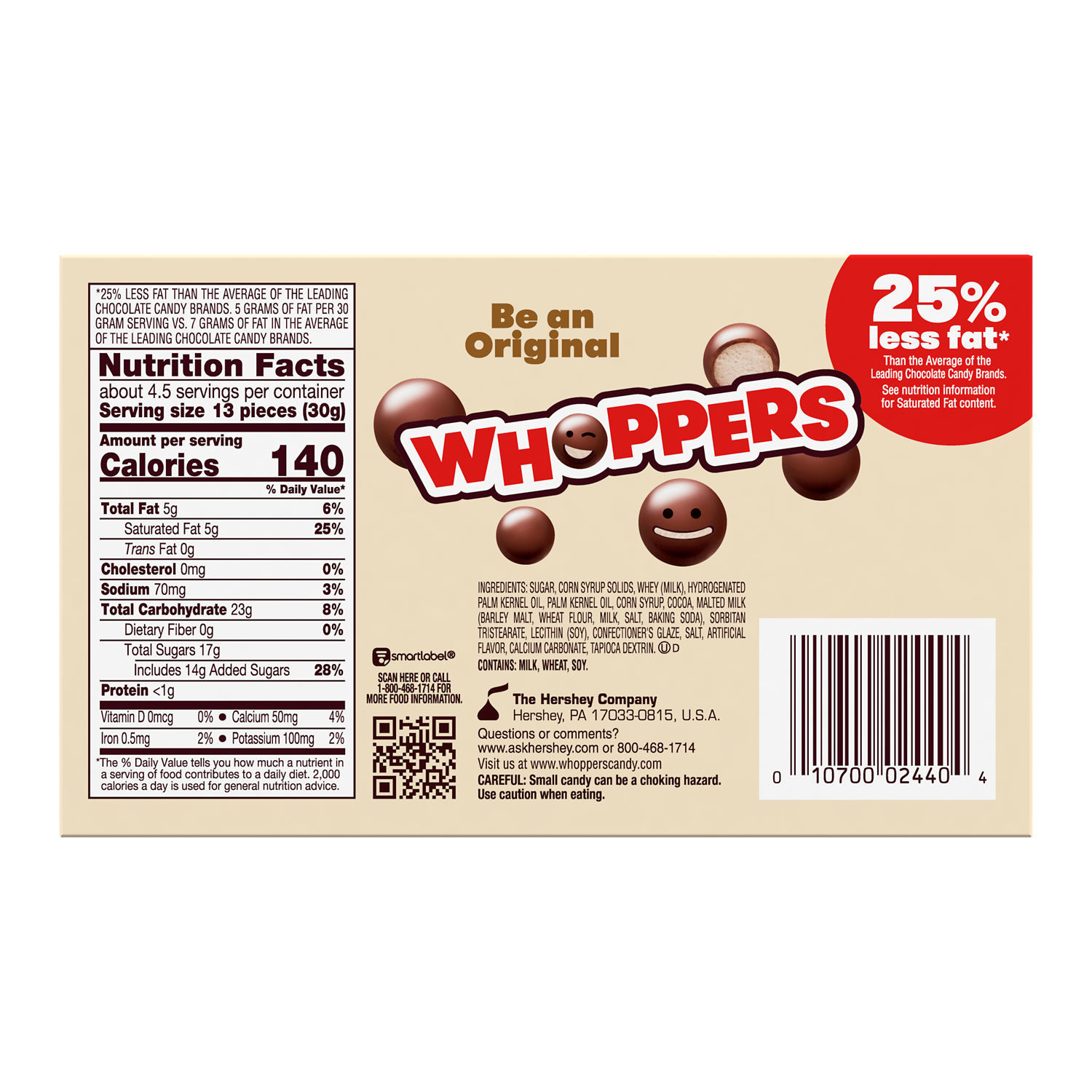 Whoppers Malted Milk Balls Candy, Box 5 oz - image 2 of 8