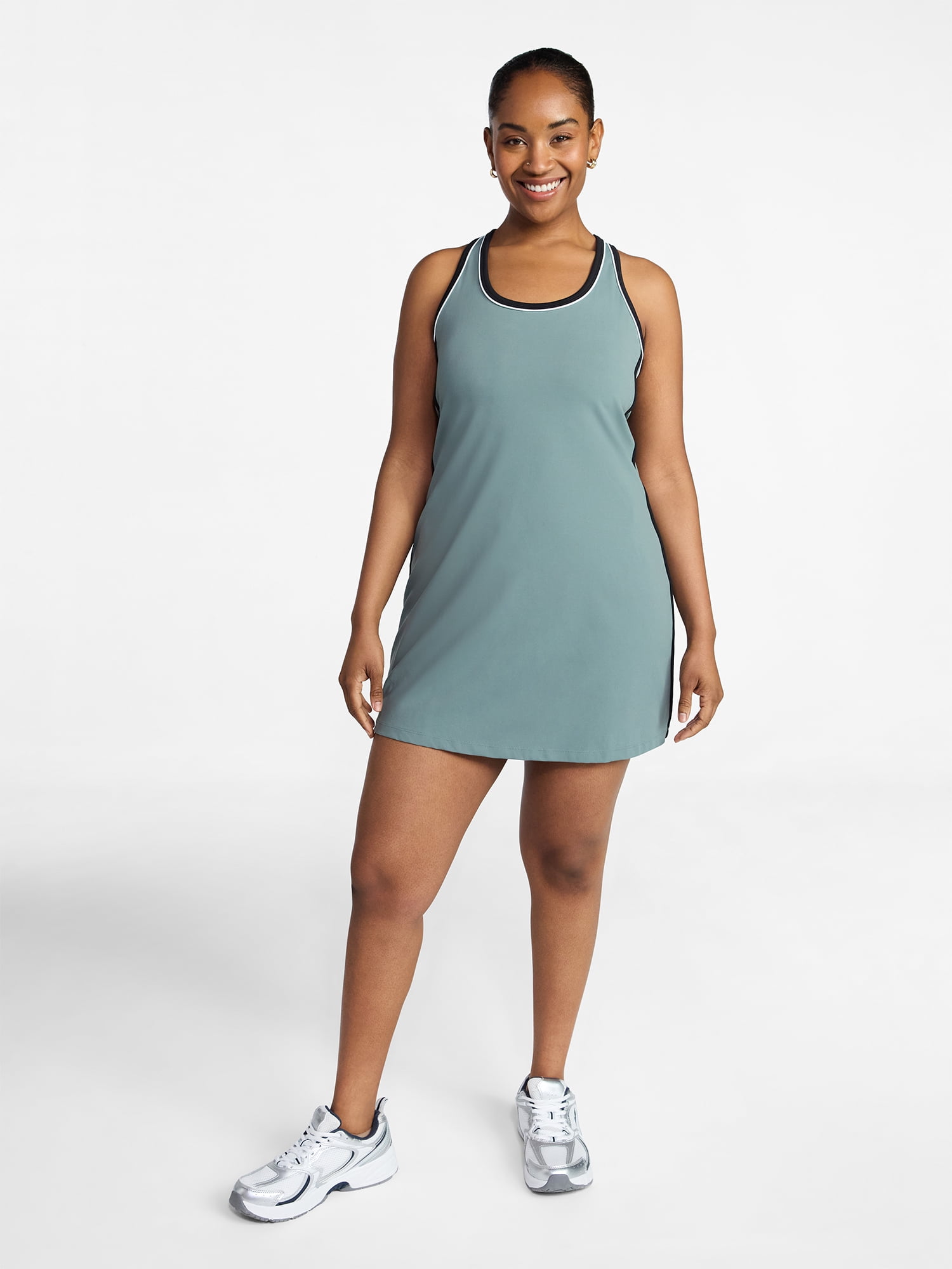 Avia Women's Piped Trim Active Dress, Sizes XS-4X - Walmart.com