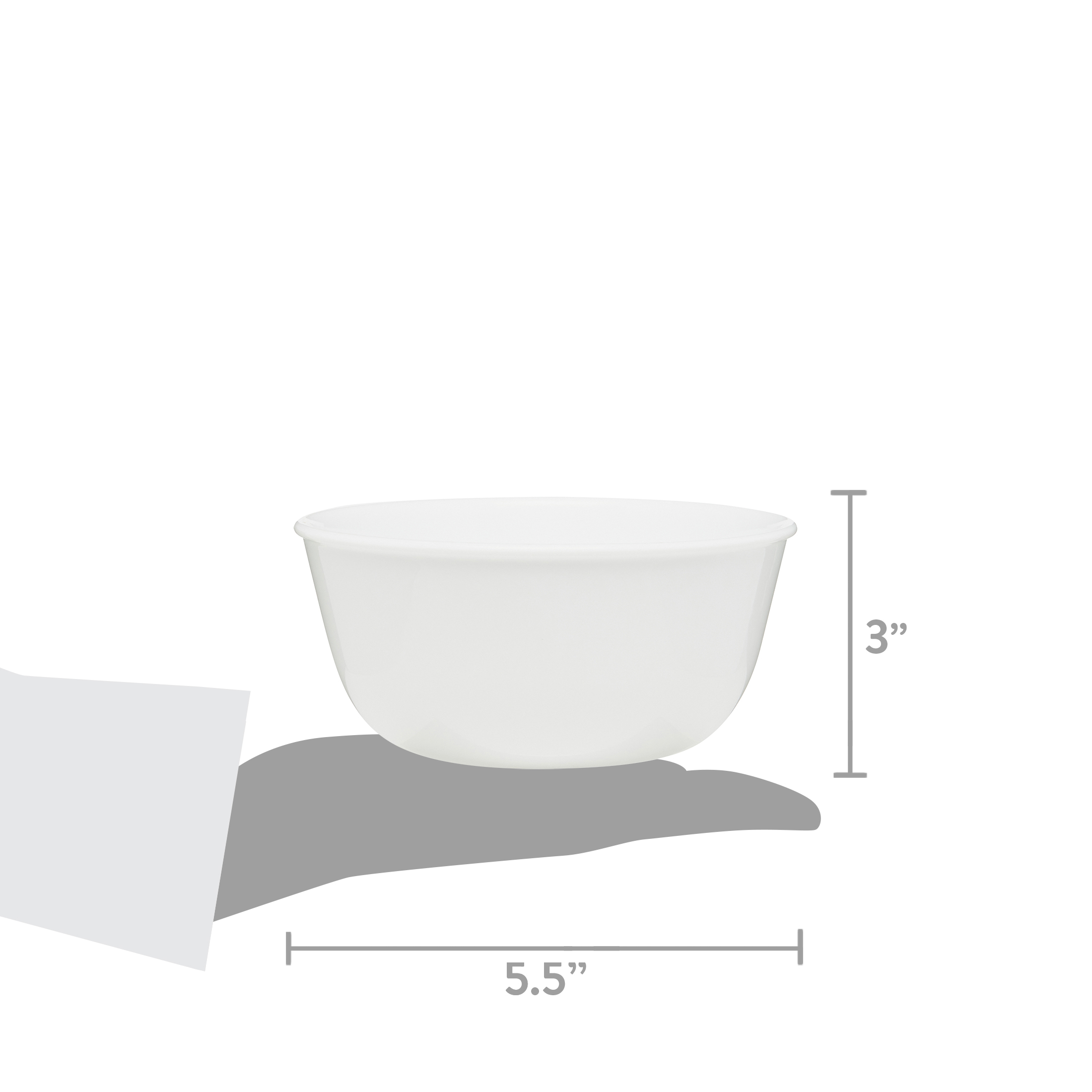 Corelle Winter Frost White 46-oz Meal Bowls – Durable Glass, 4-Pack, Microwave & Dishwasher Safe