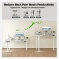 thumbnail image 2 of 62.9" L Shaped Standing Desk with Drawers & Monitor Shelf, Electric Height Adjustable Corner Desk, Ergonomic Home Office Computer Desk with Hooks & Cable Management,White, 2 of 9