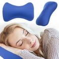 thumbnail image 5 of JTHNC Neck & Cervical Pillows Dog Bone Shaped Travel Neck Pillows With Washable For Car Bus Truck Driving Couch Office Chair Comfort Head Rest Support Neck Chiropractic Pillow (Blue,38x20cm), 5 of 7