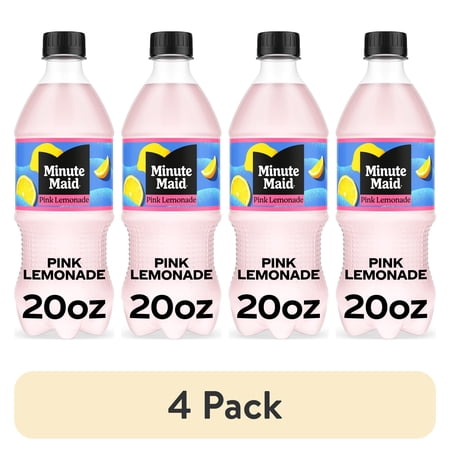 (4 pack) Minute Maid Pink Lemonade Bottle, 20 fl oz