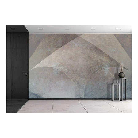 Metal Look Wallpaper wall26 - Scratched Brown Metal Background with Arrow Shape - Removable Wall Mural | Self-adhesive Large Wallpaper - 100x144 inches ()