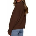 thumbnail image 5 of PRETTYGARDEN Women's Fall Quarter Zip Pullover Sweaters Dressy Casual Long Sleeve V Neck Collared Knit Jumper Tops, 5 of 7