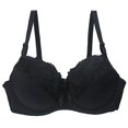 thumbnail image 5 of HAOTAGS Womens Plus-Size Bras, Lace Sports Bra Seamless Push-Up Bra Mesh Breathable Everyday Bra Black 4XL, 5 of 5