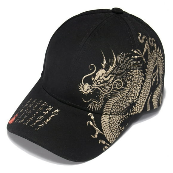 Casquette de Baseball Unisexe Ajustable - Dragon Chinois Casquette de Golf Respirante Casquette de Sport