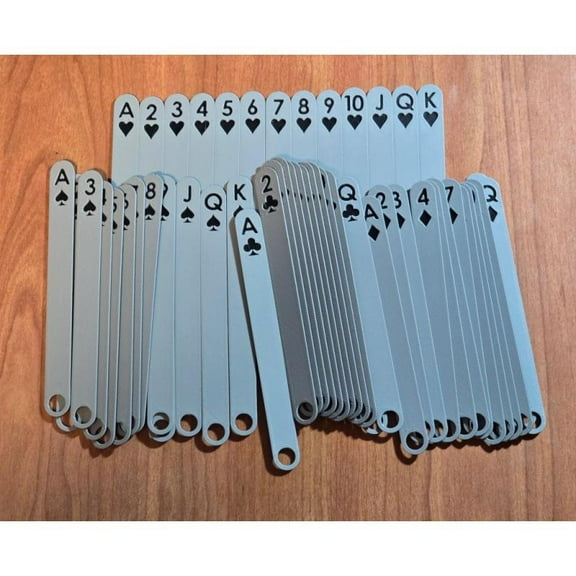 Playing Card Popsicle Sticks 3D Printed Display Pieces of Poker Cards Ice Sticks