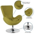 thumbnail image 5 of Flash Furniture Egg Series Green Fabric Side Reception Chair, 5 of 12