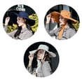 thumbnail image 4 of Sun Hat Wide Brim All-match Solid Color Fisherman Hat Bucket Hat for Outdoor, 4 of 10