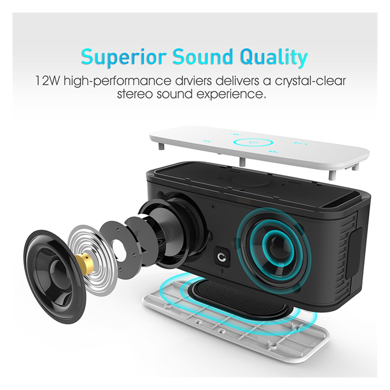 POrtable Wireless Bluetooth Speaker SoundBox Touch Control Stereo Sound Box Bass Subwoofer Loudspeaker For Computer