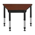 thumbnail image 4 of Regency 36 x 23 x 19 in Trapezoid Height Adjustable Kids Learning School Desk with Book Storage- Cherry, 4 of 6