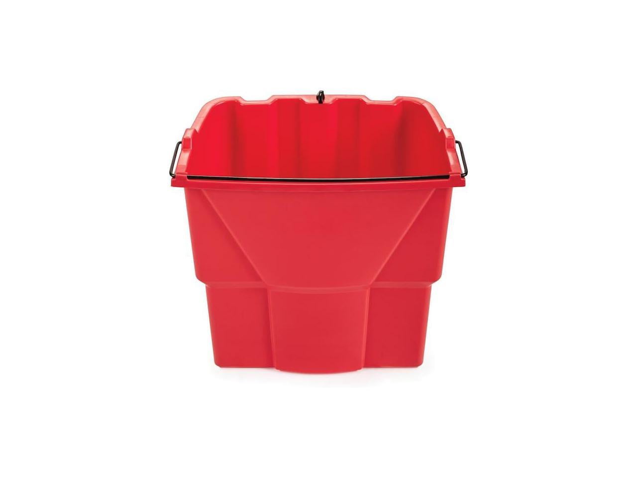 Pre-Owned Rubbermaid Commercial Products WaveBrake® 18 QT Dirty Water Bucket, Red, for Professional/Janitorial Cleaners for Separating Used Water from Clean Water (2064907)