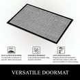 thumbnail image 4 of A1HC Indoor Outdoor Mat, Front and Back Entrance Welcome Mats, Front Door Patio Mats 16X24 Inches, Non-Slip Easy Clean Entrance Washable Doormats, Light Grey, 4 of 8