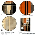 thumbnail image 3 of Designart "Vectors In Orange And Grey I" Abstract Shapes Floater Framed Canvas Prints, 3 of 5
