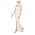 thumbnail image 3 of ADRIANNA PAPELL Womens White Embroidered Zippered Sleeveless Scoop Neck Maxi Evening Sheath Dress 12, 3 of 4