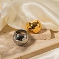thumbnail image 4 of Gold Stainless Steel Exaggerated Spherical Ring Fashionable Geometric Jewelry for Women Size 6 7 8, 4 of 4