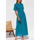 thumbnail image 3 of Vestido PRETTYGARDEN con Calados y Forro Azul Lago Talla L, 3 of 6