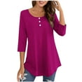 thumbnail image 2 of ZyeKqe Womens Tunic or Tops to Wear for Leggings for Womens Crewneck Dressy Casual Blouses Loose Fitted Shirts Fall Tops, 2 of 5