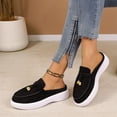 thumbnail image 7 of Women's 2026 Summer Loafers Ethnic Rhinestone Accent Closed Toe Mules Soft Sole Lightweight Cushioned Orthopedic Arch Support Wide Toe Box Comfort Walking Daily Footwear Black 41, 7 of 7