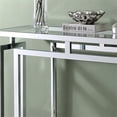 thumbnail image 4 of Bowery Hill Contemporary Glass Top Console Table in Chrome, 4 of 5