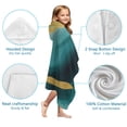 thumbnail image 7 of Blue and Gold Marble Golden Dots Pattern Hooded Bath Towel，60"x35" for Ages 3 To 12 Kids, Quick Dry Lightweight Soft Microfiber Hood Beach Towel Cover Up for Kids, 7 of 7