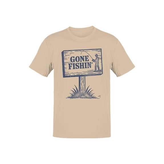 Gone Fishin' Sign Men's T-shirt