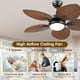 thumbnail image 5 of Ventilador de techo Wiviniya Tropical de 44 pulgadas con luces y control remoto, 5 of 9