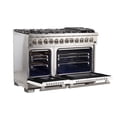 thumbnail image 4 of Forno Capriasca 48-Inch Freestanding Dual Fuel Range, 8 Burners, True Convection Oven, White Doors, 4 of 5