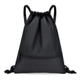 thumbnail image 3 of Simple Backpack Unisex Fitness Backpack Sports Drawstring Pocket Lightweight Basketball Helmet Storage Bag Oxford Zipper Bag, 3 of 6