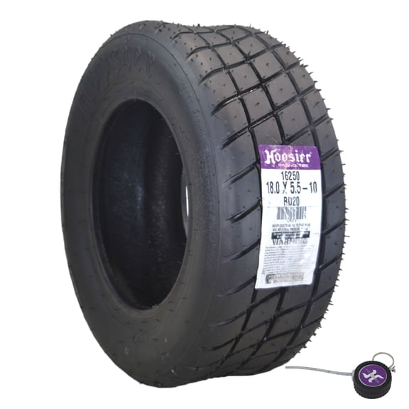 Hoosier Flat Track & TT (Tourist Trophy) Tire 18.0X5.5-10 CAB - 16250RD20 for ATV Tire & Off-Road Racing with Hoosier Keychain