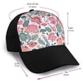 thumbnail image 2 of Yiaed Flower Leaves Print Baseball Cap Dad Hat Polo Style Plain Blank Adjustable Size, 2 of 5