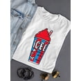 thumbnail image 3 of Classic Cup Design - Retro ICEE 'Coldest Drink In Town' Graphic Women's T-shirt, 3 of 4