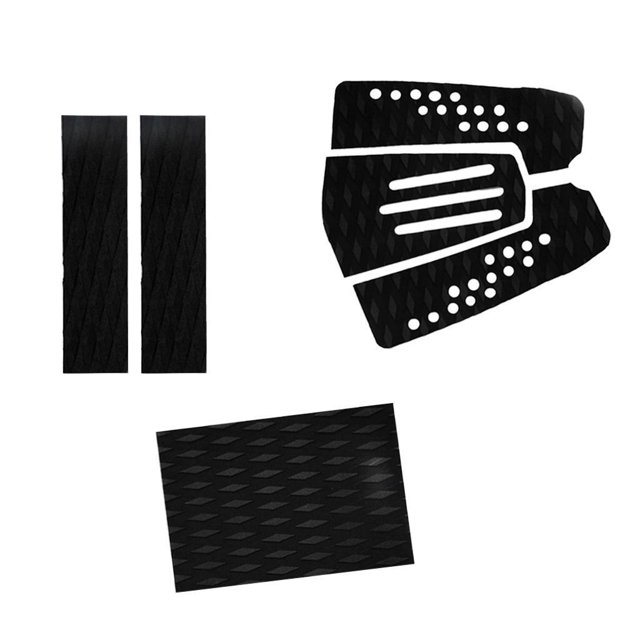 6 piezas Adhesivo EVA negro Surfboard Surf Almohadilla de tracción Cubierta