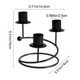 thumbnail image 3 of AuroraX Metal 3 Wick Taper Candle Holder Black Spiral Candlestick Holders Elegant Rustic Vintage Decorative Romantic Candelabra Stand Valentines Day Table Centerpieces Dining Wedding Decor, 3 of 7