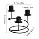 thumbnail image 3 of Candelabros curvos de 3 cabezas para decoración de mesa | Elegante centro de mesa de candelabro de metal | Decoración romántica para cenas de Navidad y bodas | Candelabro de hierro dorado y negro, 3 of 5