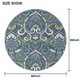 thumbnail image 6 of Round Waterproof Tablecloth 60×60 Inch, Boho Style Reusable Indoor/Outdoor Durable Table Cover for Party Kitchen Dinner Room Decor, 6 of 6